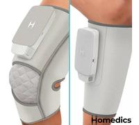 Homedics Modulair Compression Massage Bundle For Calf And Knee, Heat Therapy, Wireless Compression Sleeves, 5 Intensity Levels