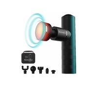 HoMedics MYTI Mini Massage Gun - Pocket Heated Electric Handheld Massagers with 5 Attachments & 4 Intensity Settings, Deep Tissue Vibrating Percussion Massager for Discomfort Ease & Travel - Black