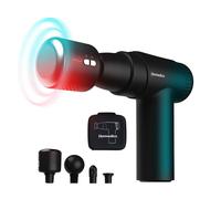 Homedics NOVO+ Hot & Cold Massage Gun - Electric Handheld Massagers with Temperature Control, 4 Attachments & 6 Intensities, Rechargeable Deep Tissue Vibrating Massager for Relief with Travel Case
