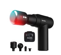 Homedics NOVO+ Hot & Cold Massage Gun - Electric Handheld Massagers with Temperature Control, 4 Attachments & 6 Intensities, Rechargeable Deep Tissue Vibrating Massager for Relief with Travel Case