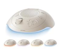 Homedics Premium Sleep Better Portable Sound Machine, Night Light,12 Soothing Sounds Including White Noise, Rain, and Thunderstorm, Ultra-Portable Design, Auto-Off Timer,for Travel & Baby Sleep, Cream