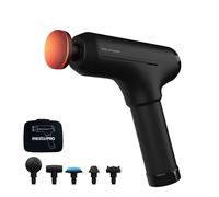 Homedics Pro Power Handheld Massager Gun - Deep Tissue, Black | Professional Percussion Massage, Heated Head, Muscle Tension Relief, 6 Massage Heads, Cordless, Rechargeable