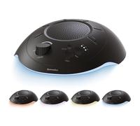 Homedics Sleep Better Portable Sound Machine, Night Light,12 Soothing Sounds Including White Noise, Rain, and Thunderstorm, Ultra-Portable Design, Auto-Off Timer, Ideal for Travel & Baby Sleep, Black