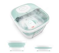 Homedics Smart Space Elite Footbath with Heat Boost, Collapsible, Invigorating Bubble Massage, 3 Pedicure Attachments, Safe to Use Bath Salts, Patented Safety-Lock System, Ergonomic