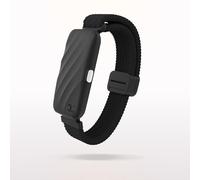 HoMedics WakeBand Vibrating Alarm Wristband - Silent Alarm Clock Alternative with 9 Modes & Snooze Function, App Control, Gentle Vibration Wake Up Watch with Soft Fabric Band, Black