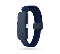 Homedics WakeBand Vibrating Alarm Wristband - Silent Alarm Clock Alternative with 9 Modes & Snooze Function, App Control, Gentle Vibration Wake Up Watch with Soft Fabric Band, Blue