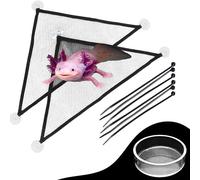 Homedy Crafts Axolotl Hammock for Aquarium with Feeding Dish (Black, M)