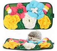 Homedy Crafts Foraging Mat for Hedgehog Enrichment Toys, Hedgehog Toys for Cage, Interactive Feeding Toy for Small Pet, Rabbit Foraging Mat, Hedgehogs Accessories, Guinea Pig Toy (Green, 17.7x9.8in)