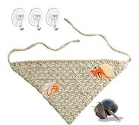 Homedy Crafts Hermit Crab Climbing Toy Net, Triangle Net, M Size, Yellow, Checkered, Triangular, Indoor, Unscented, Juvenile & Adult Hermit Crabs