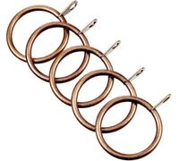 Homeelabador 40mm Large Copper Colour Pole Curtain Rings With Eyelet - Pack Of 12