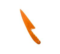 HomeElabador Kids Kitchen Cutting Tools Plastic Chef Children Cutlery Serrated Cutting Edges for Fruit Vegetables, Cakes, and Bread Orange Color