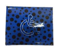 HomeElabador Soft Leather Disabled Badge Holder Disability Parking Badge Cover Holder PU Leather Disabled Badge Holder for Car Disabled Parking Permit Cover Holder Polka Dot Design Wallet