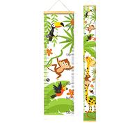 HomeEvolution Kids Growth Chart Height Measuring Chart, Classical Canvas Wall Hanging Rulers for Baby Children Girls Bedroom Decor (Jungle Animals)…