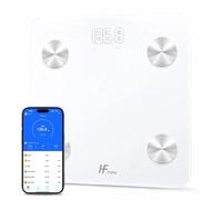 HomeFashion HFitness 19 Metrics Body Composition Smart Scale Bathroom Scales for Body Weight Body Fat Monitor BMI Muscle Mass Bone iOS Android App Bluetooth Wireless