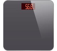 HomeFashion 28x28cm 180KG Digital Bathroom Scale Weighing Scales For Body Weight Platform Backlit Display Weight Management Black Silver White (Grey)