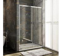 Homefast Bathrooms Luxury Chrome 1000X1900mm Sliding Shower Enclosure Tempered Glass Screen Cubicle Door