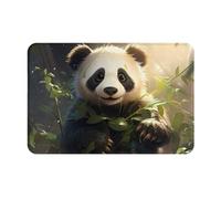 HOMEFC Cute Panda Plant Door Mat Indoor and Outdoor Door Mats Patio Entry Mats Welcome Mats 16x24 Inch Non-Slip Outdoor Door Mats Easy to Clean