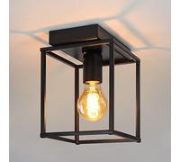 Homefire Ceiling Light E27 Ceiling Light Retro Black Industrial Kitchen Lamp for Bedroom Living Room Vintage Lamp Made of Metal Ceiling Lighting for Hallway Kitchen Dining Room - Bulb Not Included