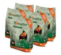 Homefire Instant Light Smokeless Ecoal Bag, Open Fires and Multi-fuel Stoves, 3 kg (Pack of 5)