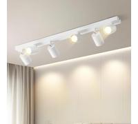 Homefire LED Ceiling Light 6 Flames - 350° Swivel Spotlight GU10 White Ceiling Lamp Corridor Lamp Indoor Spotlights for Living Room Kitchen Bedroom Without Bulb