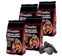 Homefire Lumpwood Charcoal BBQ Instant Light 1kg Bag x 4 (approx 4kg total)