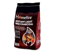 Homefire Lumpwood Charcoal BBQ Instant Light 1kg Bag x2