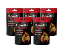 Homefire Natural Odourless Wood Wool Firelighters for Wood Burners, Open Fires, Multi-fuel Stoves and Pizza Ovens (Pack of 5)