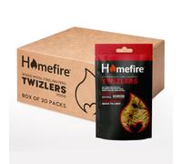 Homefire Natural Odourless Wood Wool Firelighters for Wood Burners, Open Fires, Multi-fuel Stoves and Pizza Ovens (Pack of 20, Approximately 400 Twizlers)