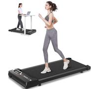 HomeFitnessCode Treadmill Walking Pad, 2.5HP Under Desk Treadmills for Home, 130KG Capacity, No Assembly, LED Display & Remote Control for Home Office (Black)