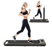 HOMEFITNESSCODE Walking Pad Treadmills for Home, Ultra Slim Under Desk Treadmill, Installation-Free with 1-10kmph, Remote Control and LED Display for Office Home Use (Grey+handrail)