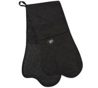 Homefolk Double Oven Gloves - Heat Resistant Silicone Grip Oven Mitts for Cooking, Baking & BBQ - Waterproof, Non Slip, Quilted Design - Professional Kitchen Gloves (1 Pair)
