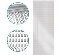 Homefront Aluminium Fly Screen Heavy Duty Chain Curtain, Protects Against Flies, Wasps & Insects in Silver Homefront Silver