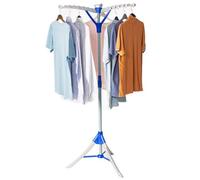 Homefront Clothes Rail Airer Drier, Portable Clothes Horse Hanger Rotary Tripod Design, Folds Flat For Storage, Easy Setup