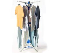 Homefront Clothes Rail Airer Drier Two Tier, Portable Clothes Horse Hanger Rotary Tripod Design, Folds Flat for Storage
