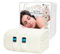 Homefront Double Electric Luxury Fleece Blanket With 9 Heat Settings And Timer Digital Control