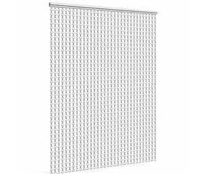 Homefront Fly Screens for Doors 90cm x 210cm Aluminium Metal Chain Link Curtain for Doorways, Adjustable for Keeping Out Flies, Insects, Wasps, Metal Indoor and Outdoors Blind (Silver)