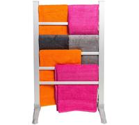 Homefront Free Standing Electric Heated Clothes Airer Towel Rail in Silver Homefront Silver