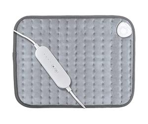 Homefront Heat Pad with 4 Heat Settings 50W - Luxurious Soft with Auto Shut Off - Therapeutic, Soothing Pain Relief Therapy for Back, Neck, Arthritis & Tension - Washable (Grey, 40 x 30 cm)