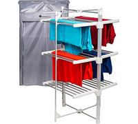 Homefront Heated Clothes Airer Electric 3 Tier Dryer Rack, Foldable Indoor Eco Drier with Zip Up Cover for Even Faster Drying, Energy Efficient Only 330W, Pennies To Run