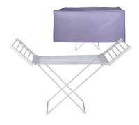 Homefront Heated Clothes Airer Rack Rail, Dryer 220W And Cover - Indoor Portable Eco Dry - Energy Efficient, Low Energy - Aluminium, Silver