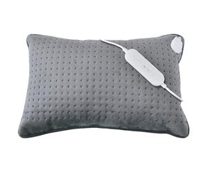 Homefront Heated Cushion Pillow Heat Pad - 110W - XL for Back Knee Neck Stomach Pain & Arthritis - Electric LED 4 Setting Control & Auto Safety Off After 90 Minutes (Grey, 60 x 38 x 14cm)
