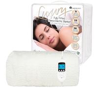 Homefront Electric Blanket Premium Fleece Fitted Heated Mattress Cover Underblanket 107 x 203 x 40cm with Elasticated Skirt - Fast Heat Up Time (Single Bed Size)