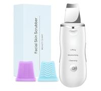 HOMEFUNK Gentle Skin Scrubber Ultrasonic Exfoliating Device Face Cleanser and Blackhead Remover Pores Cleaning Wrinkle Remover Comedone Extractor Skin Care with 3 Modes USB Rechargeable