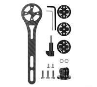 Homefurnishmall Bike Out Front Mount, Carbon Fiber Road Bicycle Computer Mount for Speedometer, Action Camera and Bike Light Lamp Cycling Accessories
