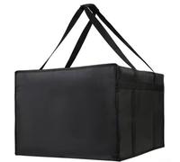 Homefurnishmall Food Delivery Bag, Insulated Pizza Delivery Bags Warm & Cooler Bags for Food & Grocery Delivery Bag Hold(Black 50 * 35.5CM)