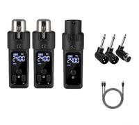 Homefurnishmall Wireless XLR Microphone Transmitter Receiver Adapter, 100Ft, 2.4G Wireless Microphone System for Conference Public Speak Sing(2 for Dynamic)