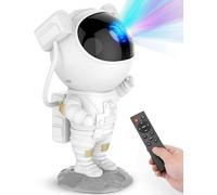 Homefy Astronaut Galaxy Projector - 7 Nebula Effects & Twinkling Green Stars, 360° Rotatable Head, Remote & Timer, Space-Themed Night Light for Kids & Adults, Room Decor Gift (White)