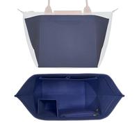 HomeGadget Bag Organiser for Longchamp Size M - Removable Insert Le Pliage Style for Women's Shopper - Navy Blue