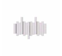 HomeGlebosc Natural Wooden Piano Coat Rack-Wall Mount, Modern, Unique, Space-Saving for Front Door Entrance - Hangs Coats, Keys, Umbrellas (4 Hooks,White)