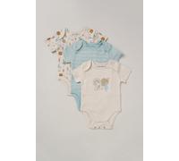 Homegrown Boy's Hello World Print 3-Pack Bodysuits in Cream | Size: 0-3 m Homegrown Cream 0-3 m